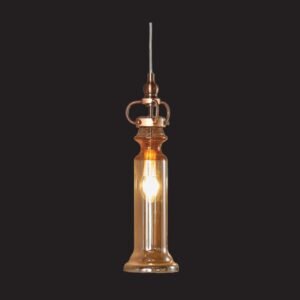 1 Light Cognac Glass Pendant