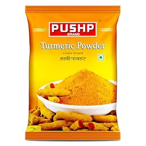 Pushp Brand Turmeric Powder 1Kg Pouch | Pure & Natural Haldi Powder