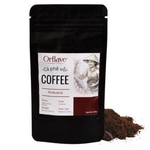 Orflave Vietnamese Ground Coffee – 100% Robusta Roast | Authentic Vietnamese Origin | Smooth, Balanced & Aromatic | 100g (Pack of 1)