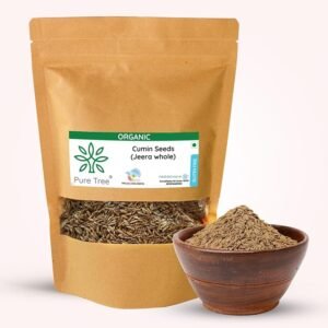 Pure Tree Certified Organic Jeera Seeds | 250 g | Cumin Seeds | Sabut Jeera Whole Spices | Jeelakarra | Zeera | For Curries & Veg