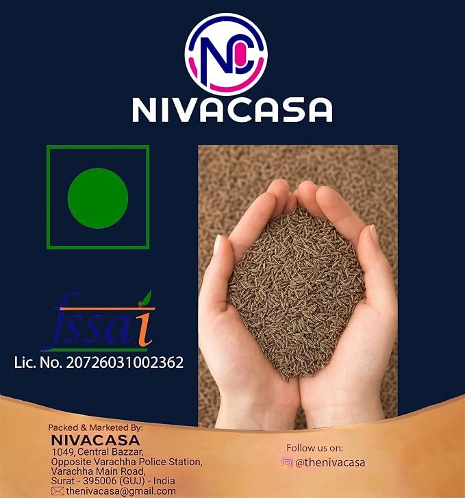 NIVACASA Premium Cumin Seeds 200g Jeera Whole Cumin Spice Pure Natural Fresh Aromatic Seeds for Indian Cooking Curries Dal Snacks Pickles PACK OF 1 - Image 2