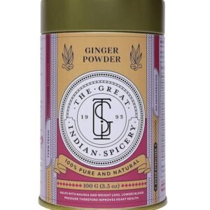The Great Indian Spicery | Ginger Powder (Adrak Powder) | 100gm Tin - Steam Sterilisation, 100% Pure & Natural, Farm Fresh, Non-Adulterated | Lowers Blood Pressure, Aids Weight Loss & Heart Health | Teas & Cooking