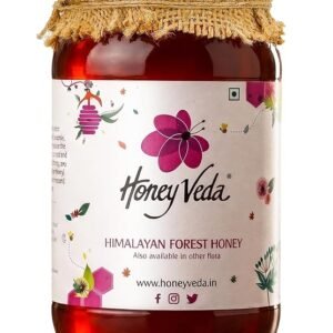 HoneyVeda Himalayan Forest Raw Honey (500g) | Natural Honey | Raw Unprocessed & Unpasteurized Multifloral Indian Nectar for Wellness, Skincare & Healthy Dietary Support (Pack of 1)